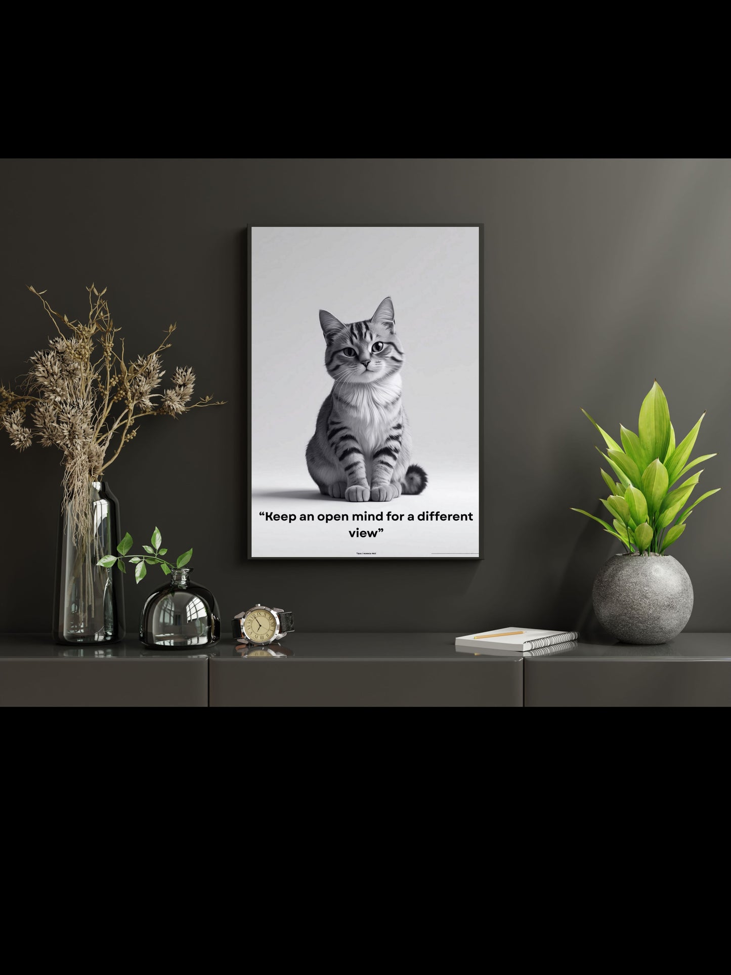 “Motivational Cat Art – Instant Digital Download to Inspire Your Day”
