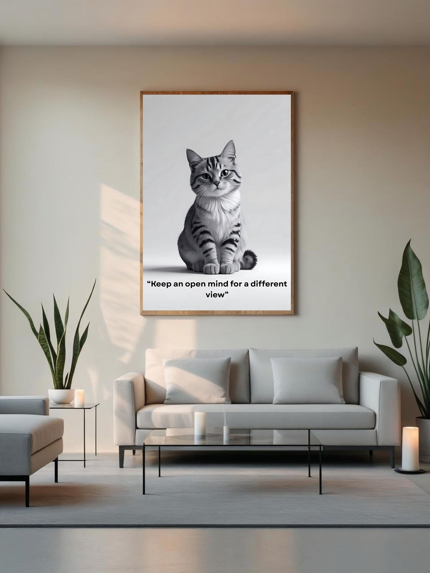 “Motivational Cat Art – Instant Digital Download to Inspire Your Day”