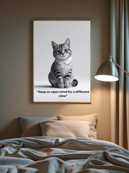 “Motivational Cat Art – Instant Digital Download to Inspire Your Day”