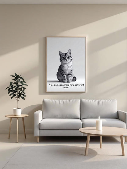 “Motivational Cat Art – Instant Digital Download to Inspire Your Day”