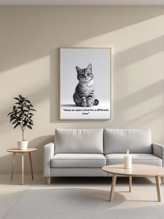 “Motivational Cat Art – Instant Digital Download to Inspire Your Day”