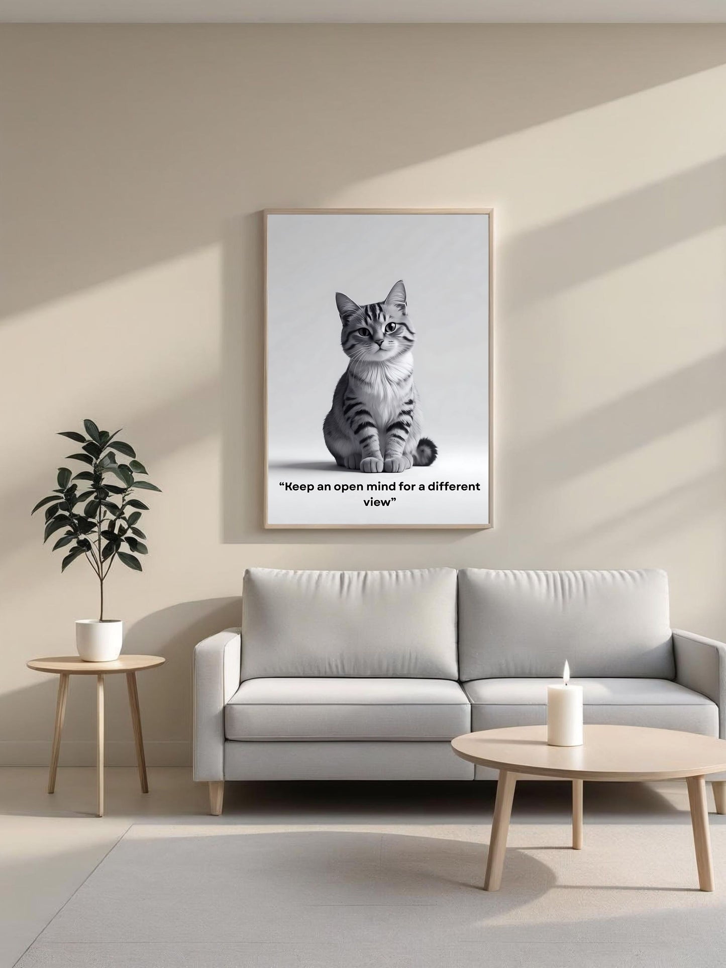 “Motivational Cat Art – Instant Digital Download to Inspire Your Day”